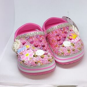 Koala Kids Pink Sparkly Slippers